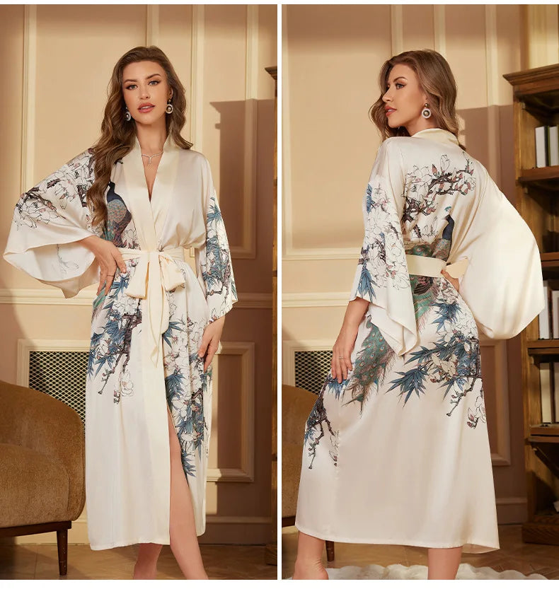 Silk-Satin Elegant Dressing gown - nightwear