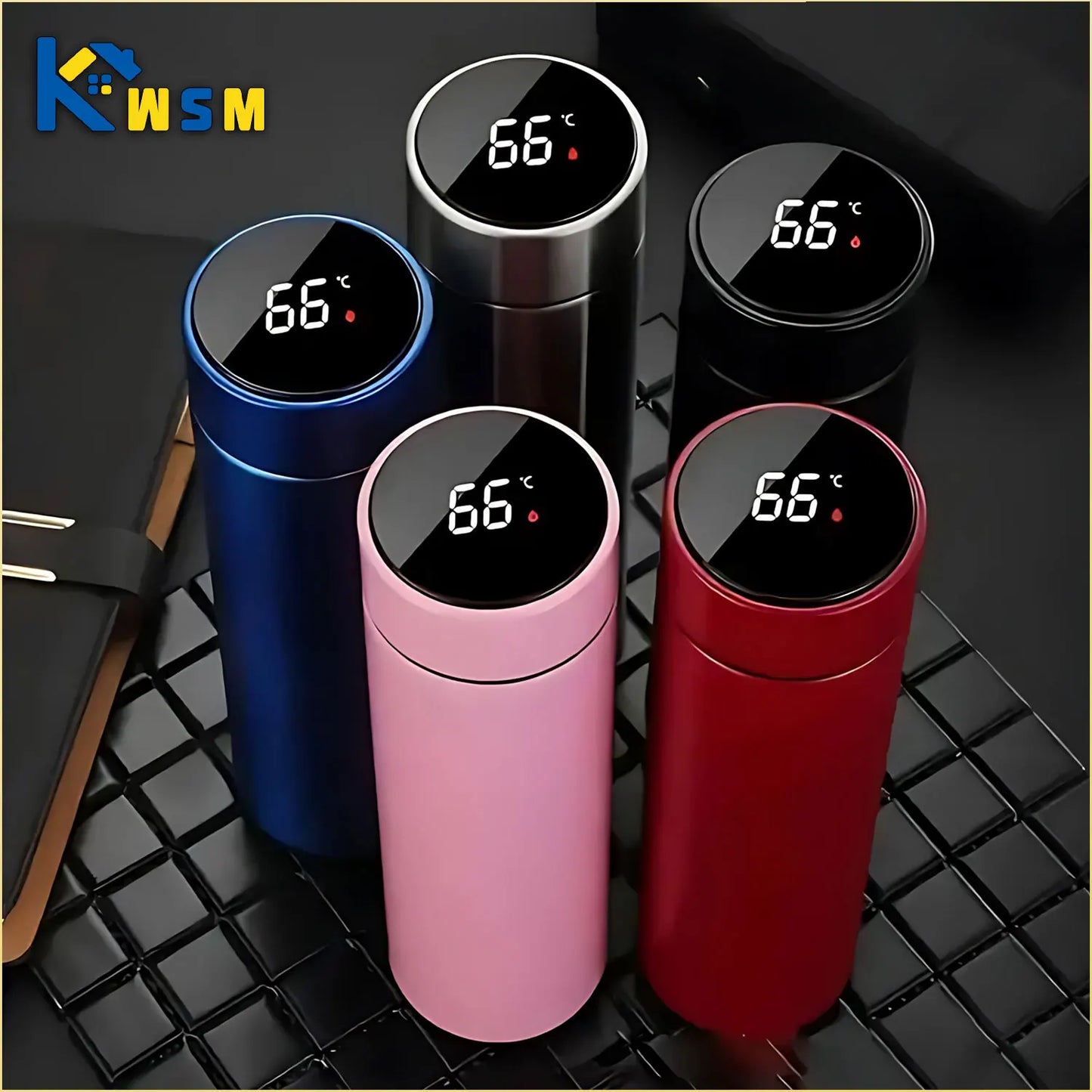 500ML Temperature Display Thermos bottle, Stainless Steel with Vacuum Insulation