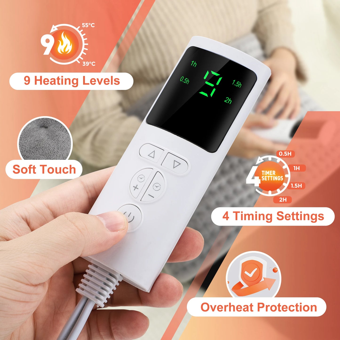 Versatile Thermal Electric Heating Pad for both warmth and pain relief.