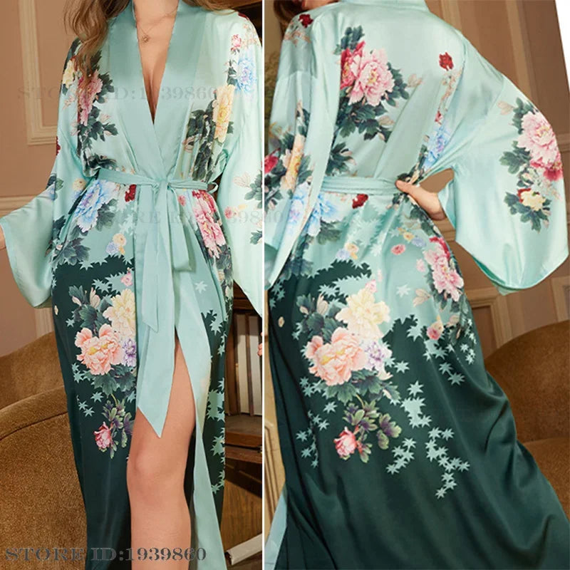 Silk-Satin Elegant Dressing gown - nightwear