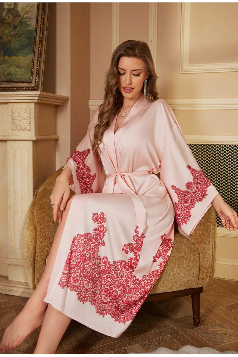 Silk-Satin Elegant Dressing gown - nightwear