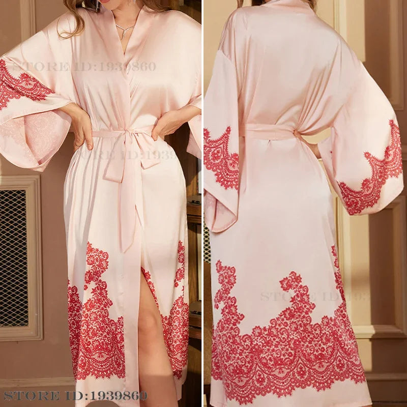 Silk-Satin Elegant Dressing gown - nightwear