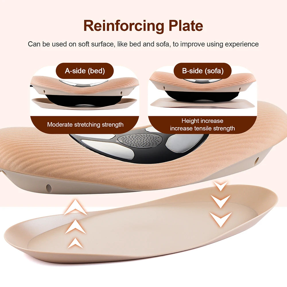 Electric Lumbar Traction Massager: Vibration Waist Massager with Airbag Support for Spine and Back Relief