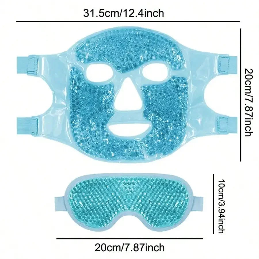 Cold & Hot Therapy Gel Bead Compress Mask for face and eye therapy (reusable) and relaxation
