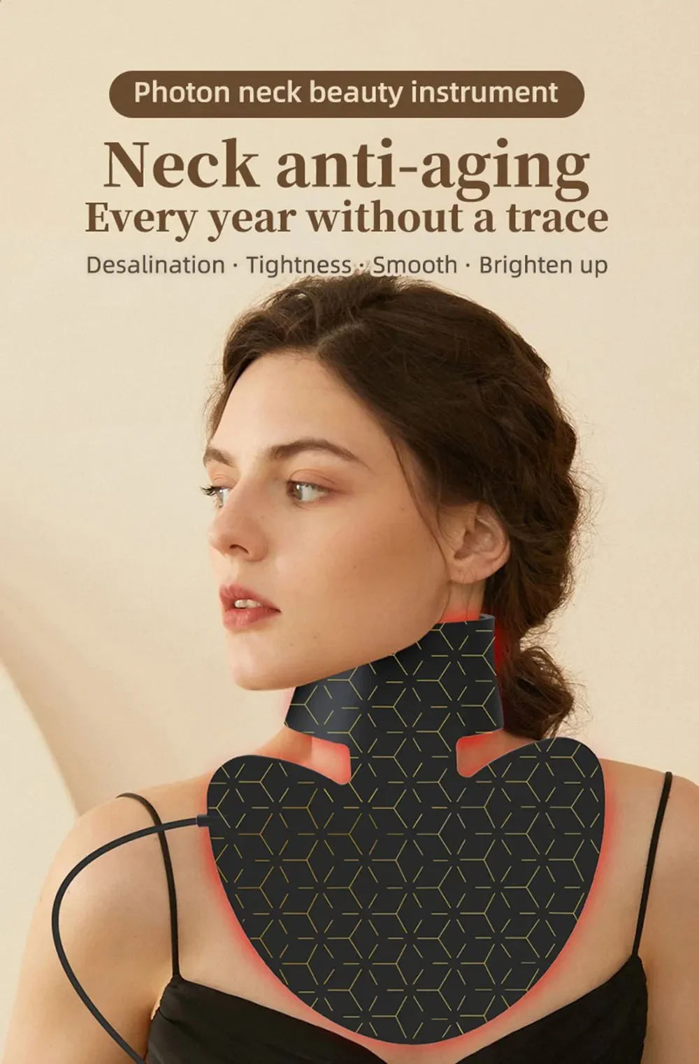 4 in 1 with Neck LED Light Therapy Infrared Flexible Soft Mask Silicone 4 Color Led Therapy Anti Aging Advanced Photon Mask New