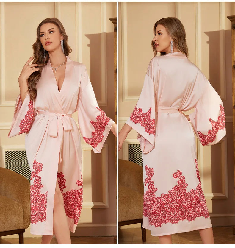Silk-Satin Elegant Dressing gown - nightwear