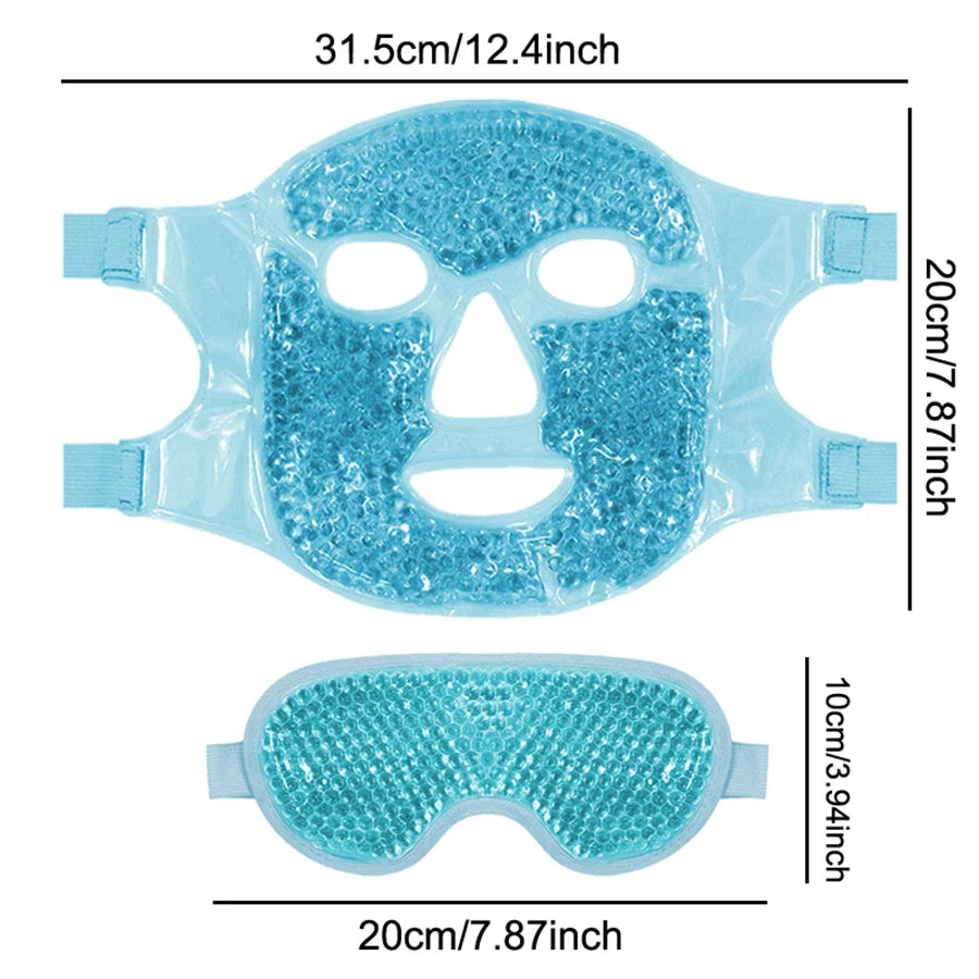 Cold & Hot Therapy Gel Bead Compress Mask for face and eye therapy (reusable) and relaxation