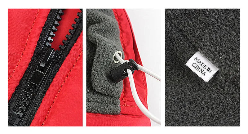 Waterproof Padded Fleece Dog Coat with  Safety Reflective Design