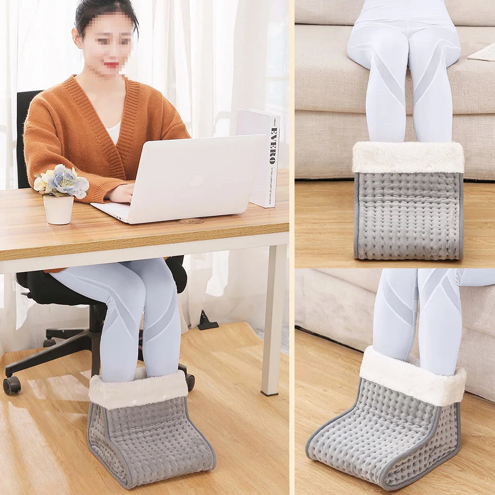 Electric Heated slipper for cold, sore and tired feet,  Heating Pad 9-gear adjustable temperature Electric shoe heating pad