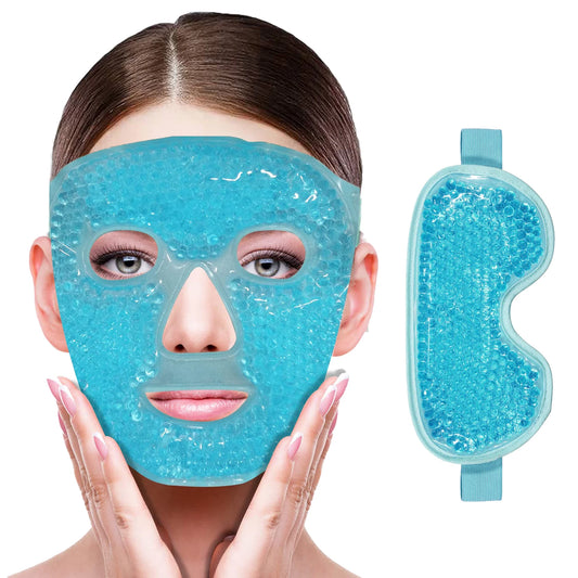 Cold & Hot Therapy Gel Bead Compress Mask for face and eye therapy (reusable) and relaxation