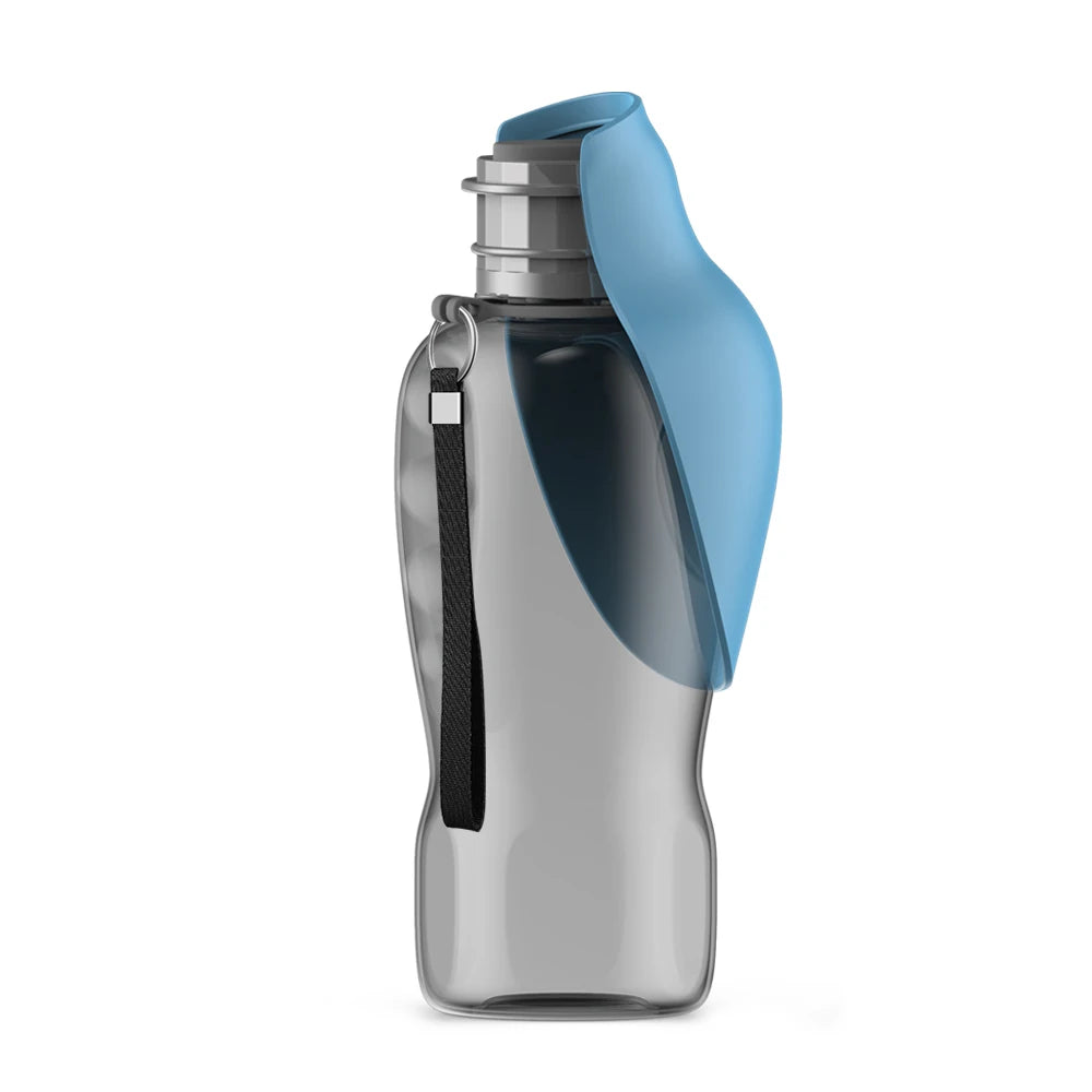 800ml Dual Dog Walking Water Bottle with dispenser