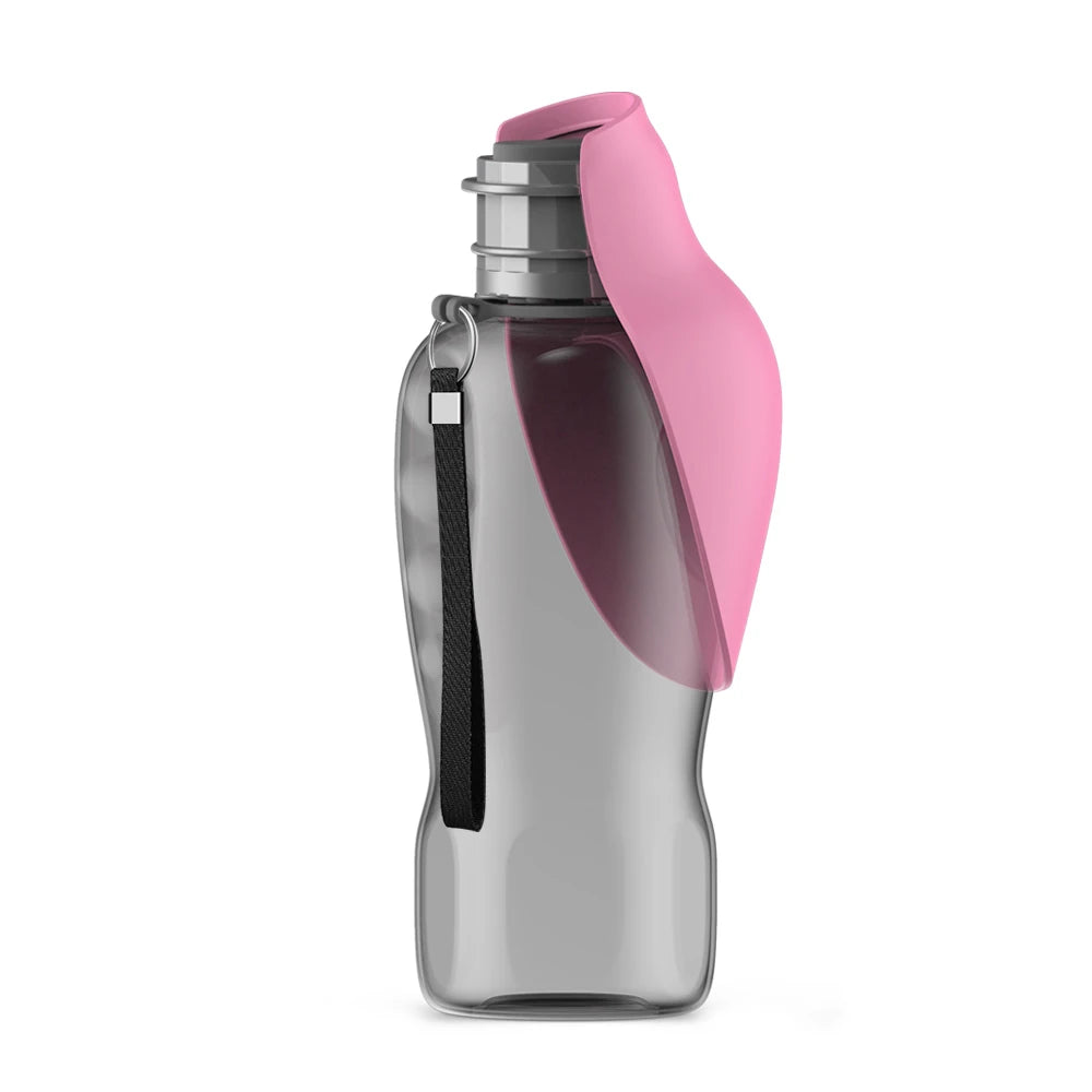 800ml Dual Dog Walking Water Bottle with dispenser