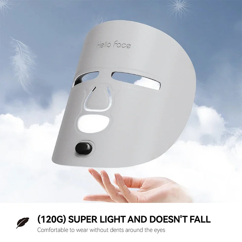 Hello Face Wireless Near-Infrared Light and Red Light Therapy Face Mask For Powerful Anti-ageing Professional Ultra-light Mask