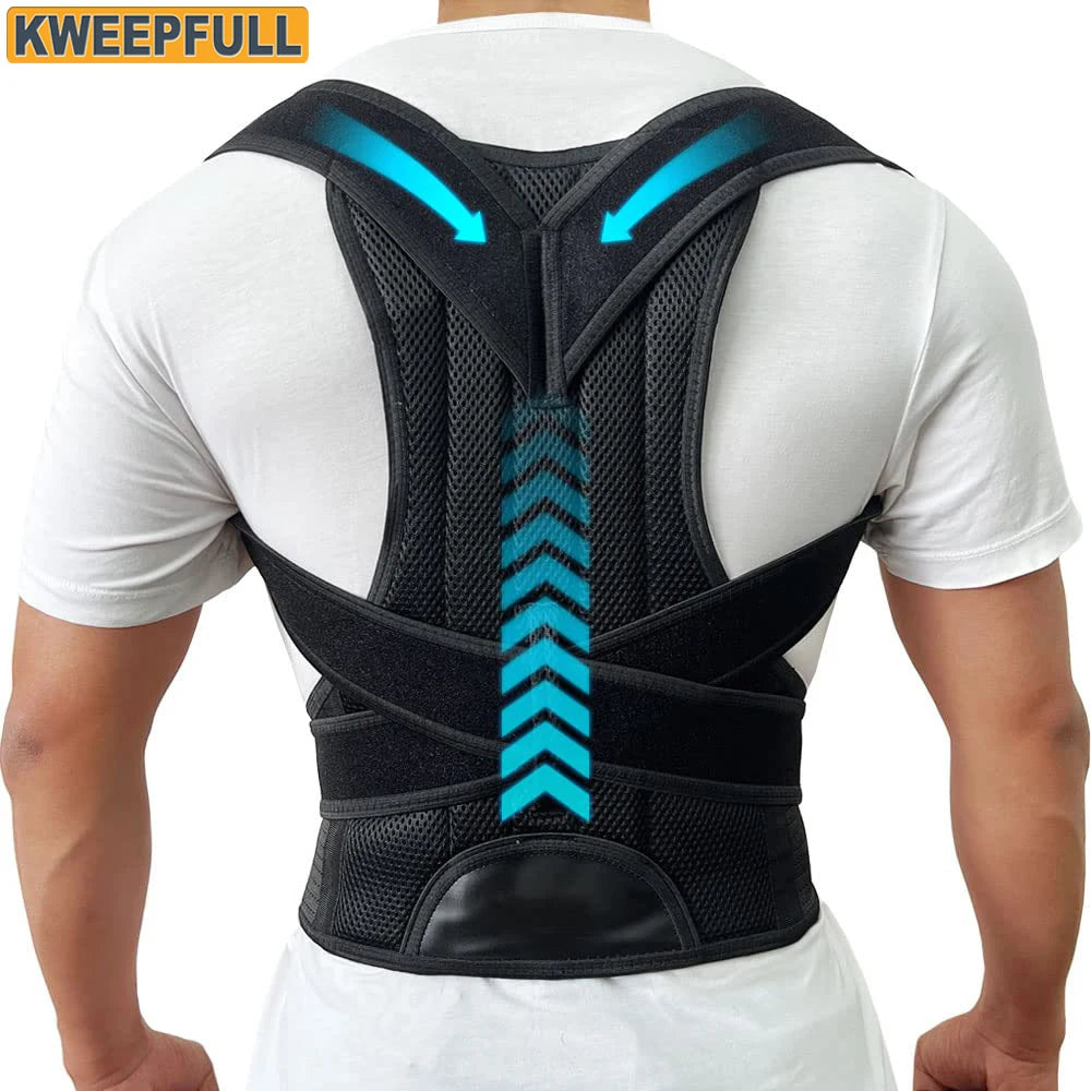 Back Brace Posture Corrector for both women and men is an adjustable posture trainer designed for straightening the back and correcting scoliosis and hunchback.