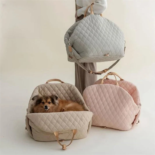 Luxury Dog Carrier and Car Seat for Pet Travel for small to medium sized dogs