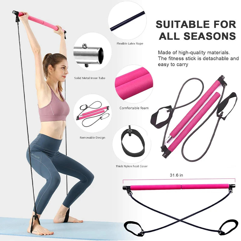 Pilates Sculpt Bar - multi functional resistance bar for pilates and strength training