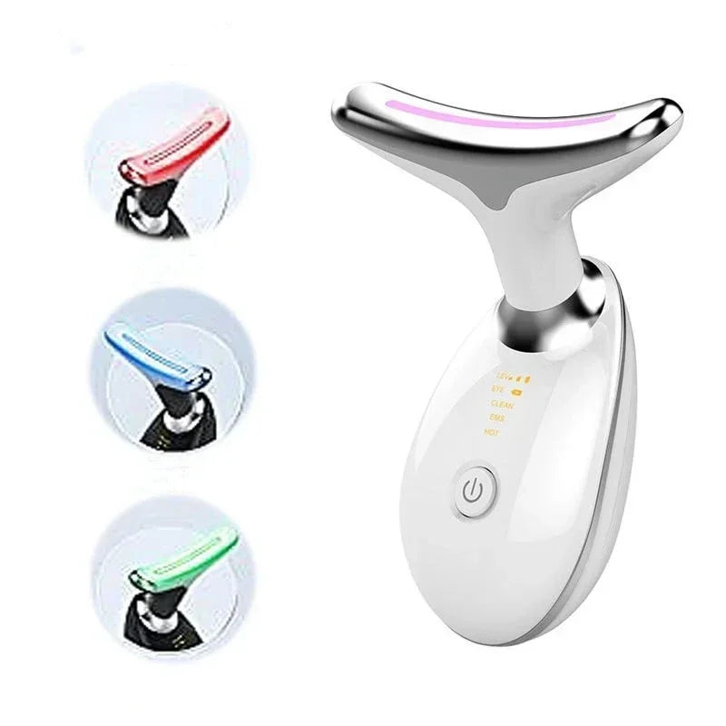 Face and Neck Sculpting LED Photon devise for colour light, heating, cleaning and micro current stimulation therapy