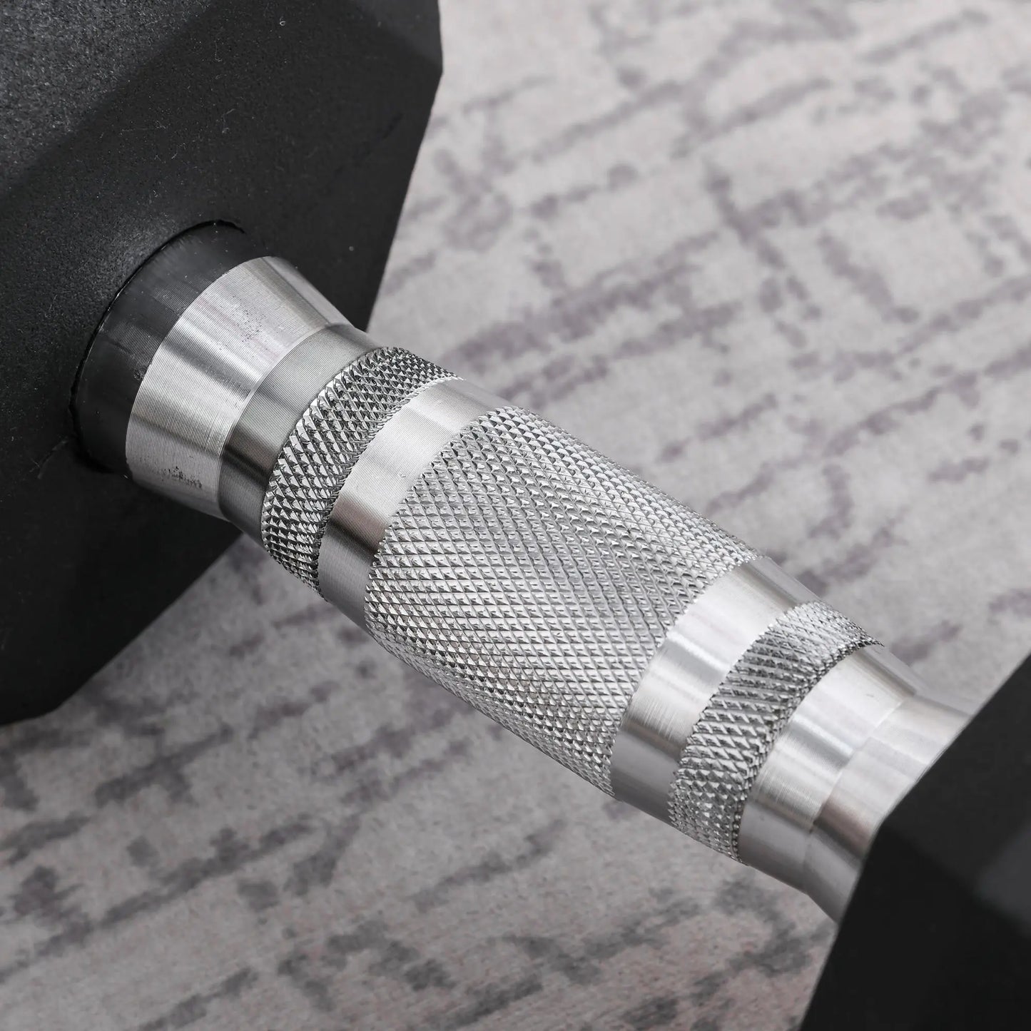 12.5kg - Hexagonal Fixed Rubber Dumbbell Set, Home Gym - strength training equipment