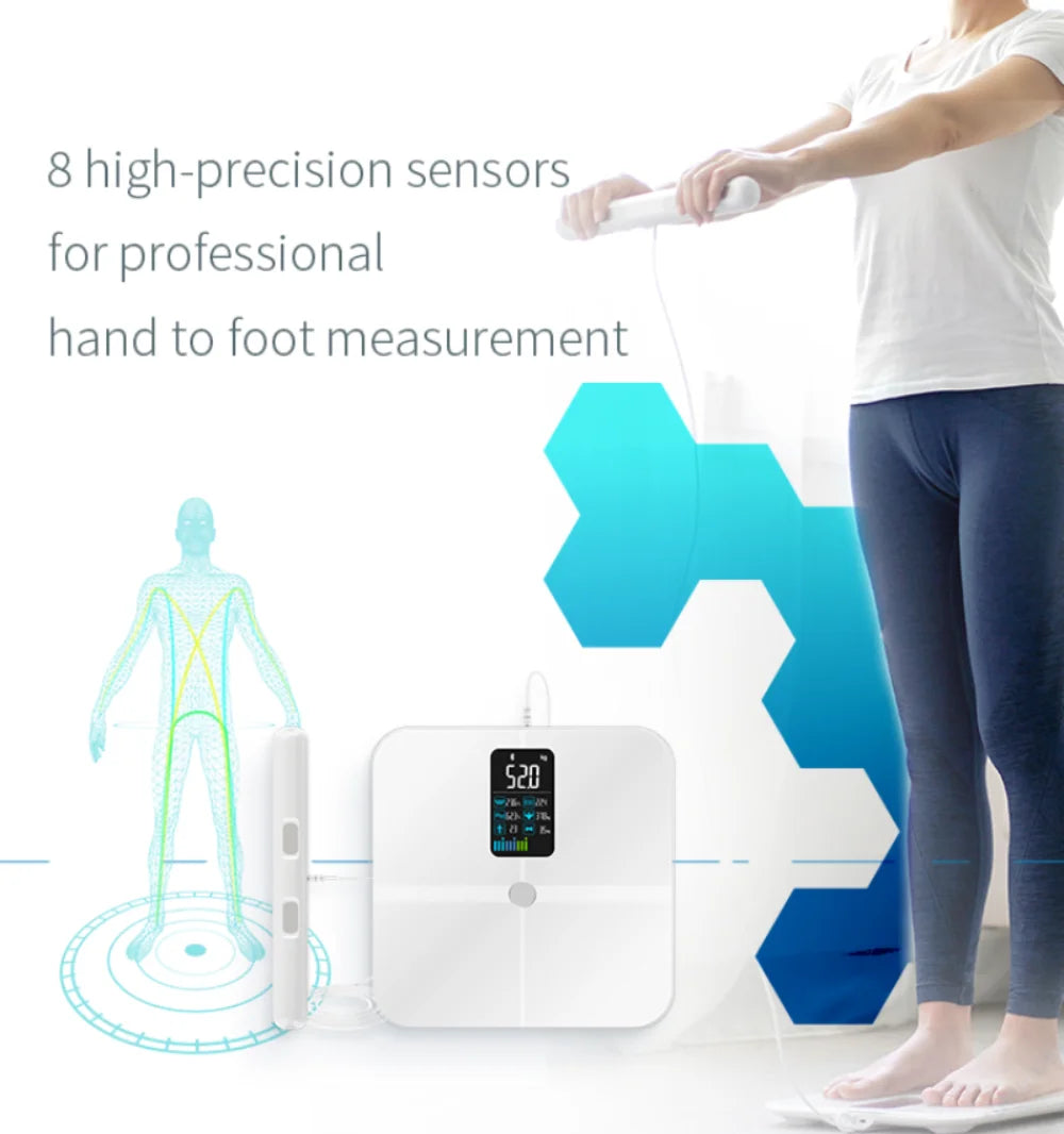Smart Bioimpedance Scale 2023: Highly accurate digital body fat and composition analyser