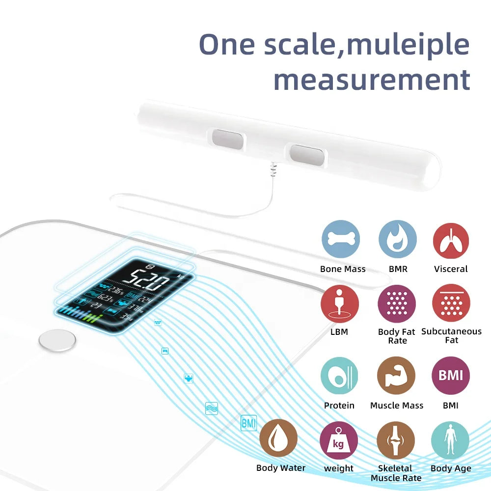 Smart Bioimpedance Scale 2023: Highly accurate digital body fat and composition analyser