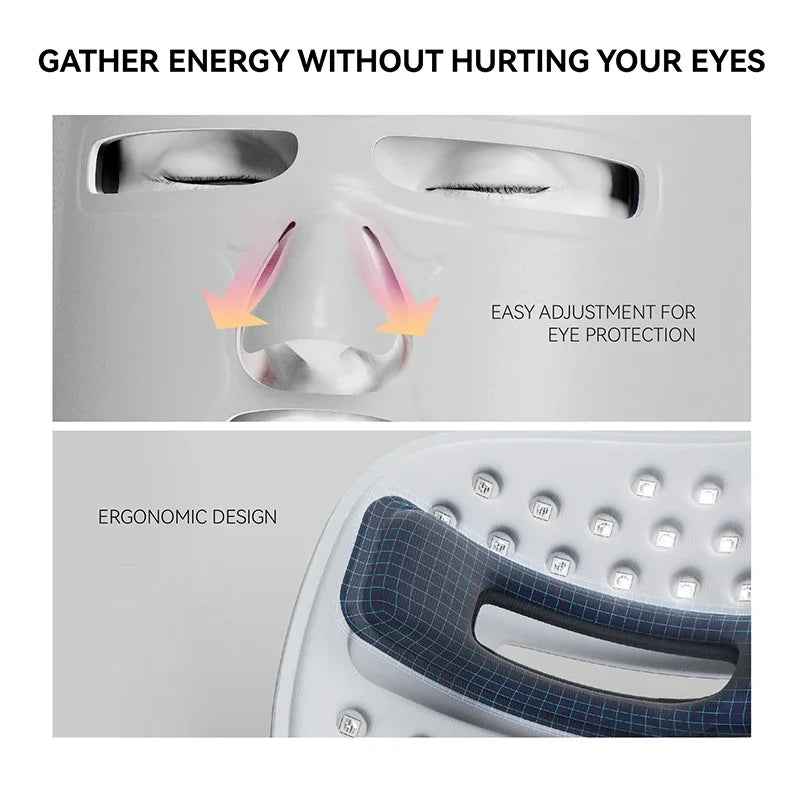 Hello Face Wireless Near-Infrared Light and Red Light Therapy Face Mask For Powerful Anti-ageing Professional Ultra-light Mask