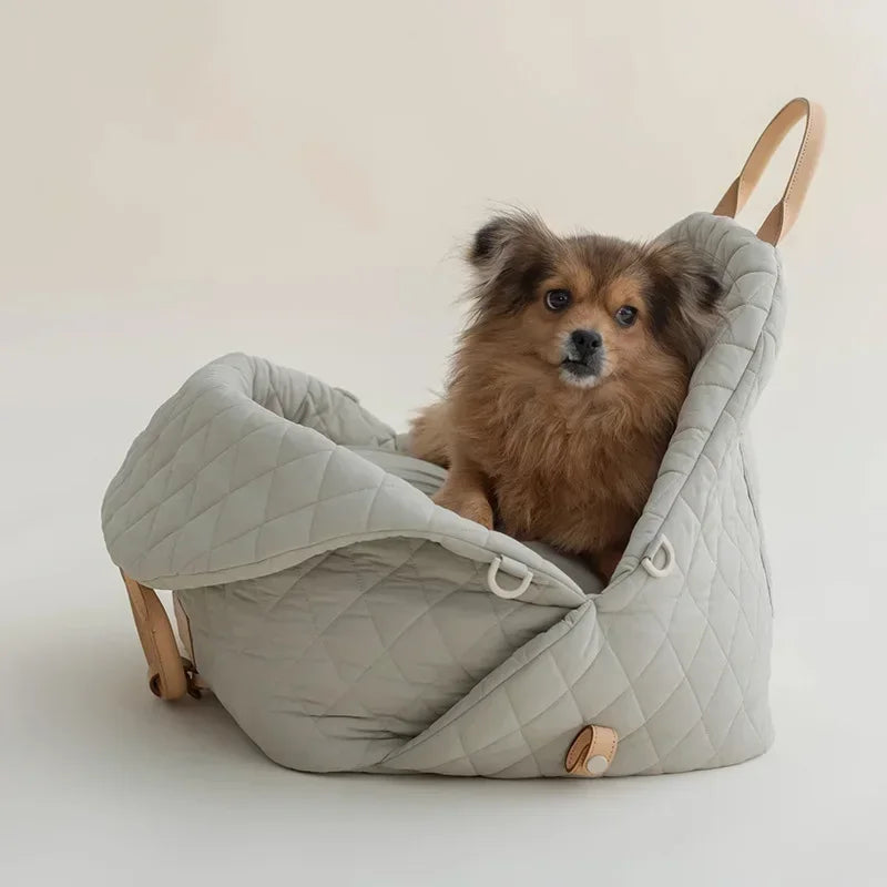 Luxury Dog Carrier and Car Seat for Pet Travel for small to medium sized dogs