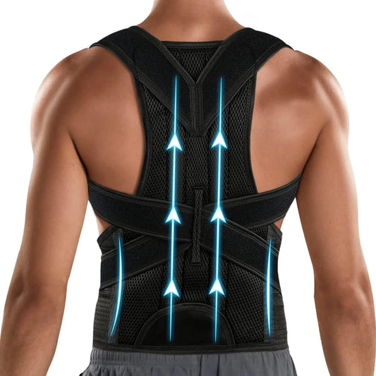 Back Brace Posture Corrector for both women and men is an adjustable posture trainer designed for straightening the back and correcting scoliosis and hunchback.