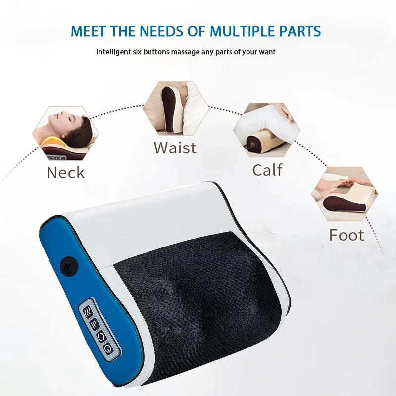 Multi Functional Neck and Shoulder Massager with Neck and Back Kneading Tool, Hot Compress and adjustable settings