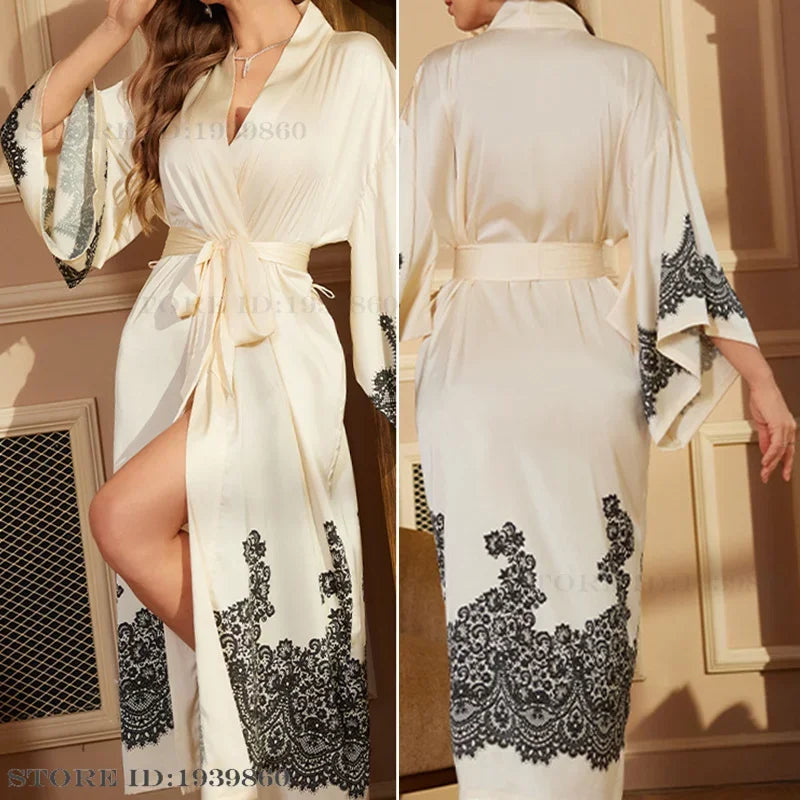 Silk-Satin Elegant Dressing gown - nightwear