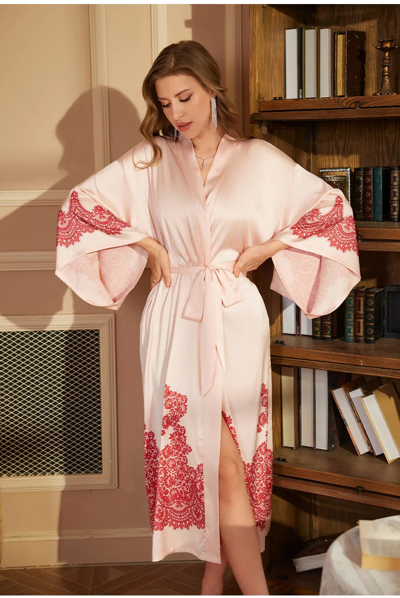 Silk-Satin Elegant Dressing gown - nightwear