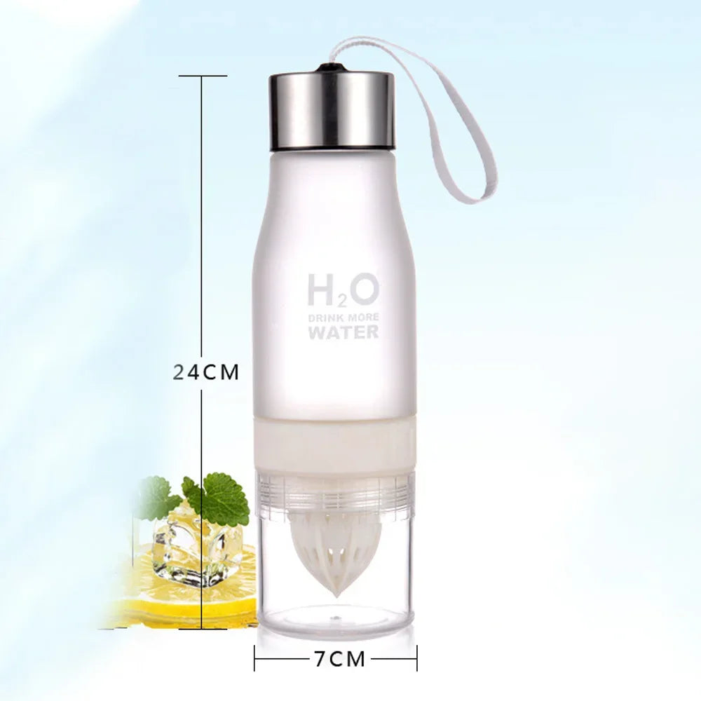 Wellness / Sports Water Bottle with Fruit Infuser, Leak Proof Travel, Eco and bicycle friendly