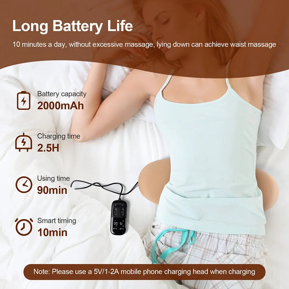 Electric Lumbar Traction Massager: Vibration Waist Massager with Airbag Support for Spine and Back Relief