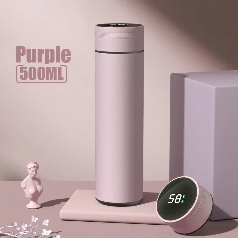 500ML Temperature Display Thermos bottle,  Stainless Steel with Vacuum Insulation