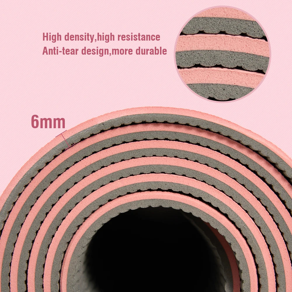Yoga & Fitness Mat, with strap included. Eco-friendly Non-Slip Sports Fitness Mat For Exercise Yoga And Pilates Gymnastics Mat Fitness Equipment