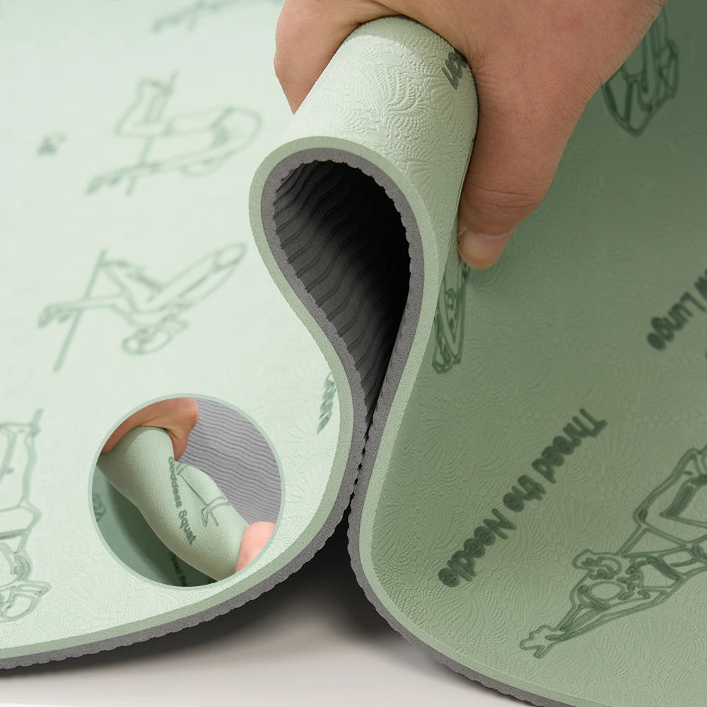 Yoga & Fitness Mat, with strap included. Eco-friendly Non-Slip Sports Fitness Mat For Exercise Yoga And Pilates Gymnastics Mat Fitness Equipment