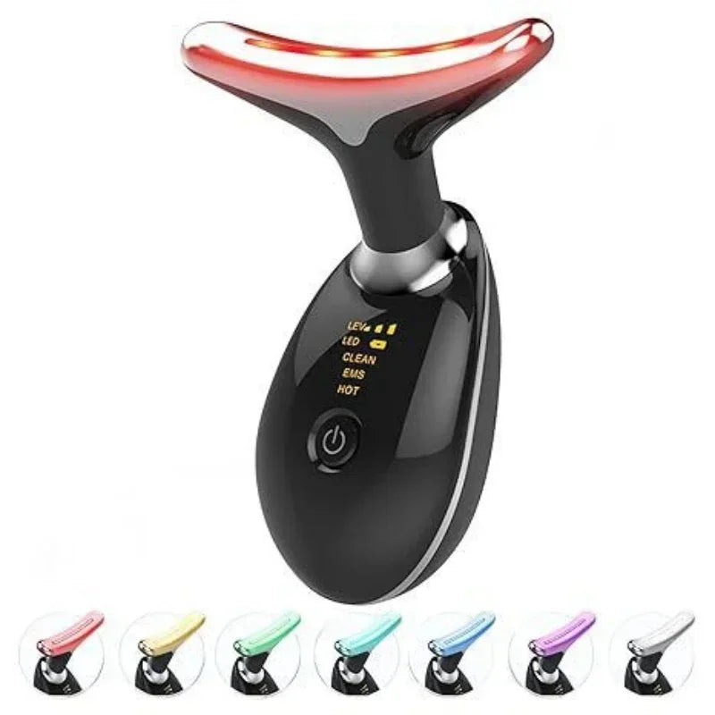 Face and Neck Sculpting LED Photon devise for colour light, heating, cleaning and micro current stimulation therapy