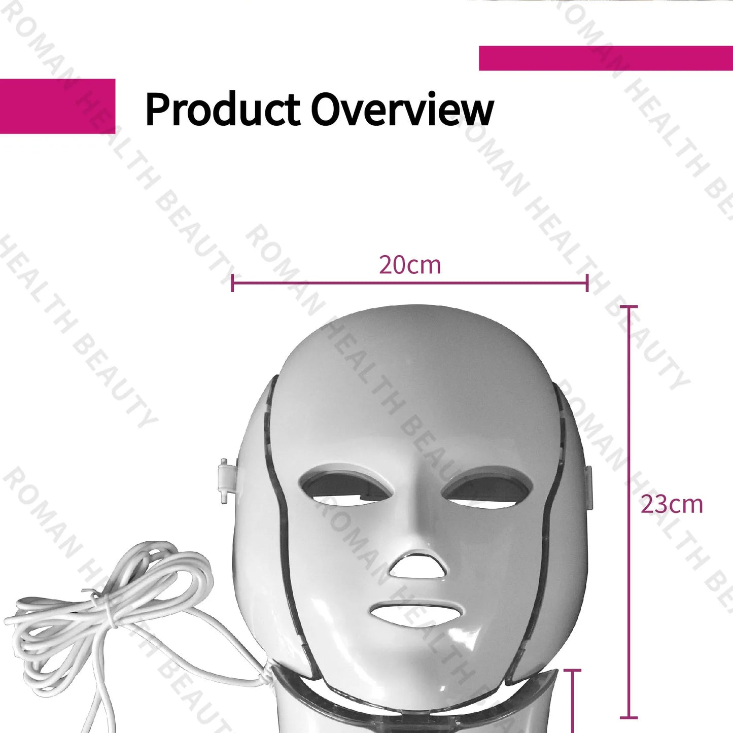 7 Colours Photon Facial LED Mask for Light Therapy which helps with Anti Aging, Skin Repair and  Anti-Wrinkle Skin Care for ladies and men
