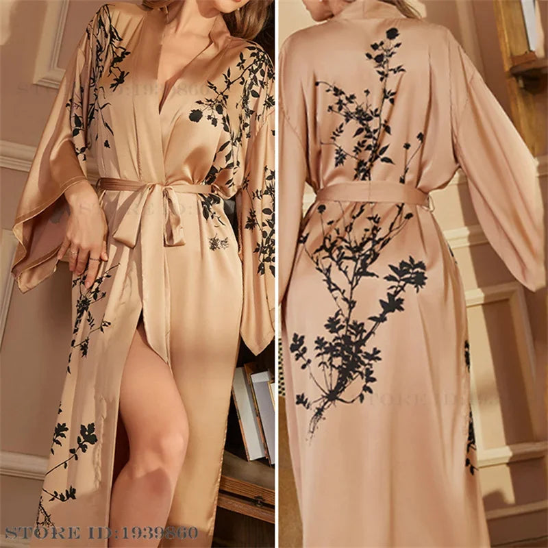 Silk-Satin Elegant Dressing gown - nightwear