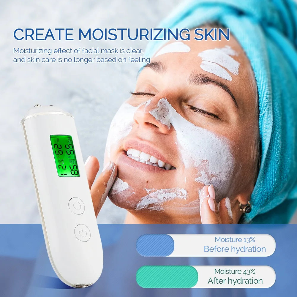 Skin Analyser, helps detect and test the moisture, elasticity and oil content of your skin