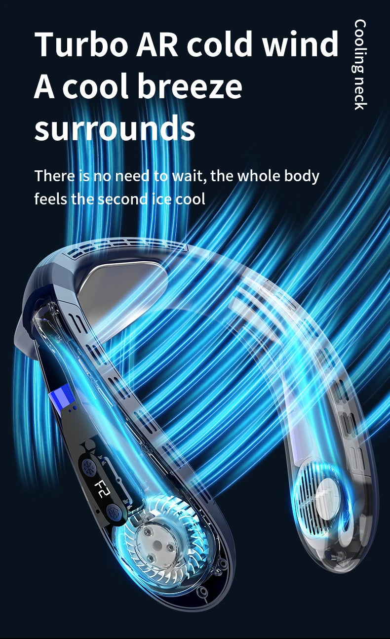 Latest Model Portable Wearable Neck Air Conditioner and Fan
