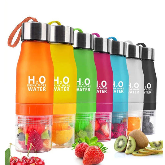 Wellness / Sports Water Bottle with Fruit Infuser, Leak Proof Travel, Eco and bicycle friendly