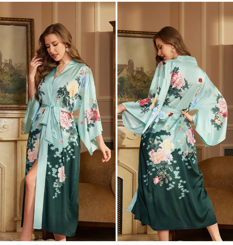 Silk-Satin Elegant Dressing gown - nightwear