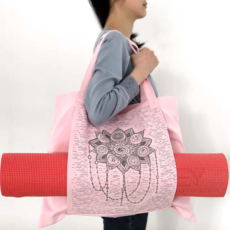 Yoga mat bag, durable canvas cotton