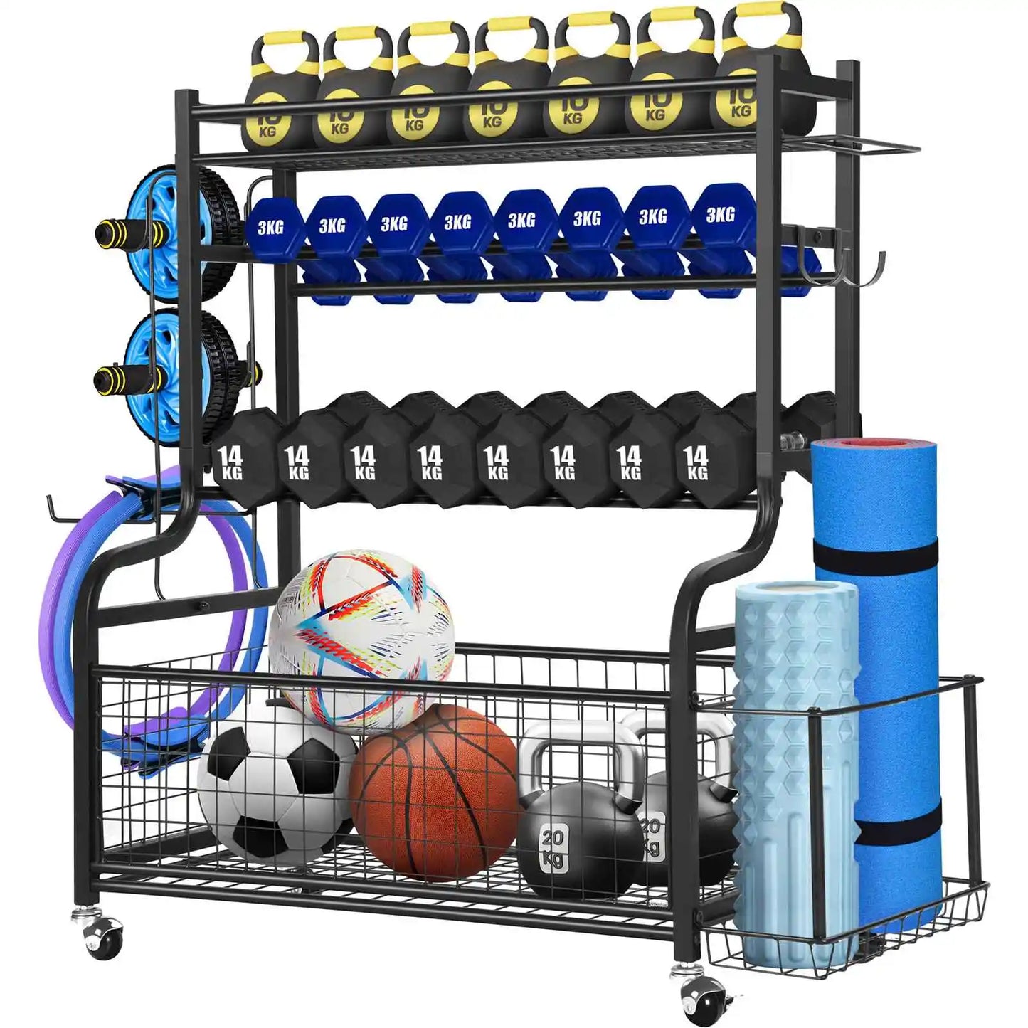 All-in-One Dumbbell and Fitness equipment storage and organiser for your Home Gym