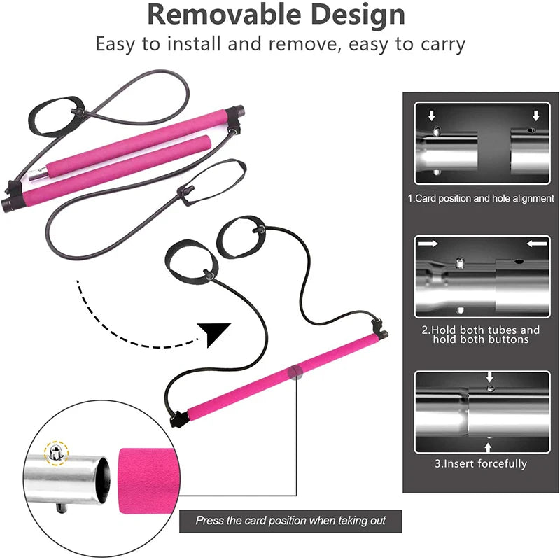 Pilates Sculpt Bar - multi functional resistance bar for pilates and strength training