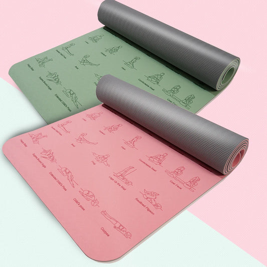Yoga & Fitness Mat, with strap included. Eco-friendly Non-Slip Sports Fitness Mat For Exercise Yoga And Pilates Gymnastics Mat Fitness Equipment