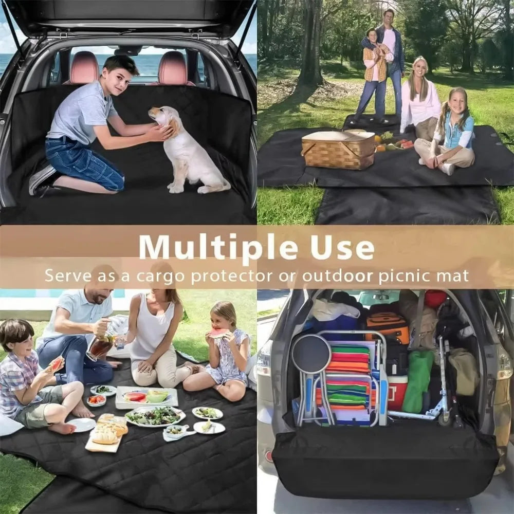 Multi Use Dog Waterproof car boot protector for Dogs, able to be used as picnic blanket too