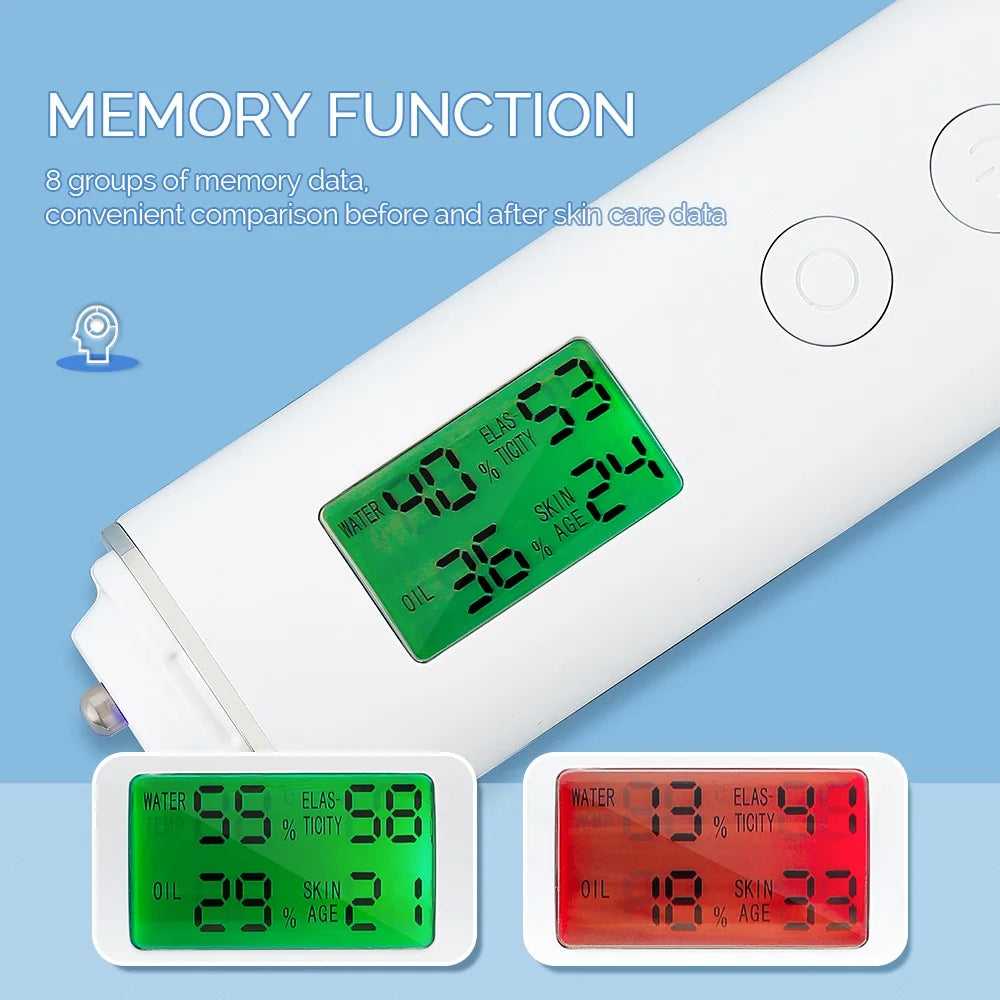 Skin Analyser, helps detect and test the moisture, elasticity and oil content of your skin