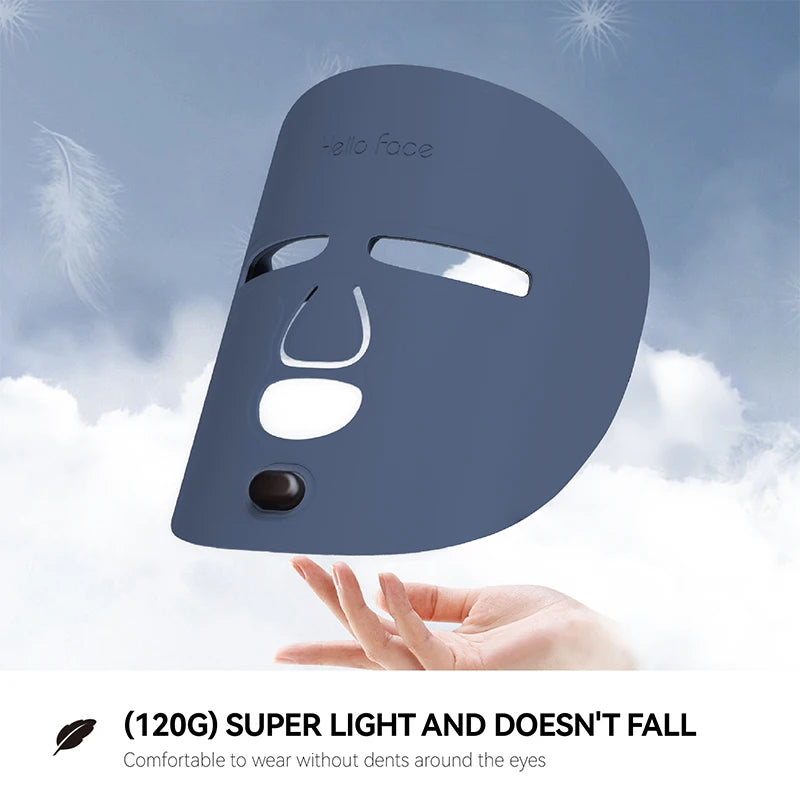 Hello Face Wireless Near-Infrared Light and Red Light Therapy Face Mask For Powerful Anti-ageing Professional Ultra-light Mask