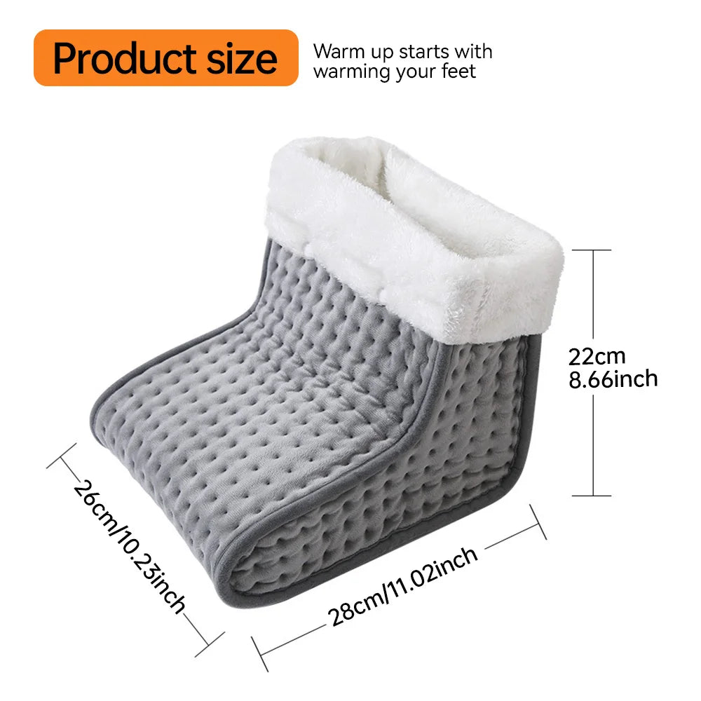 Electric Heated slipper for cold, sore and tired feet,  Heating Pad 9-gear adjustable temperature Electric shoe heating pad